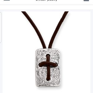 James Avery Leather Cross Necklace